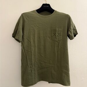 UT Uniqlo x KAWS Japan USA Olive Green T-Shirt with Graphic Design